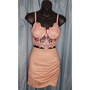 Pink Bustier Crop Top